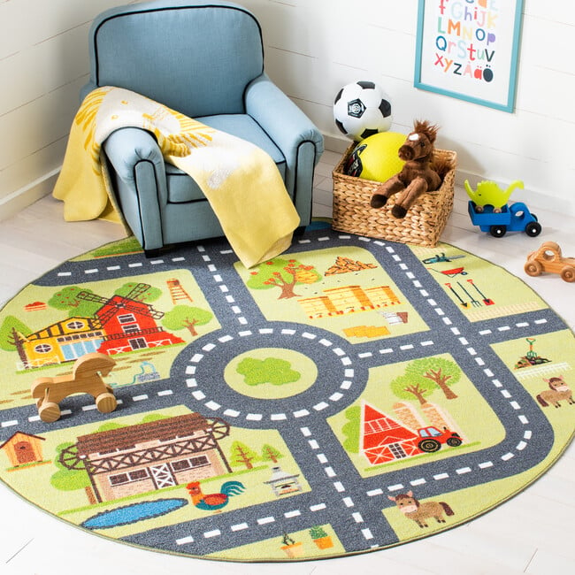 Kids Playhouse Journey Rug, Green - Rugs - 5