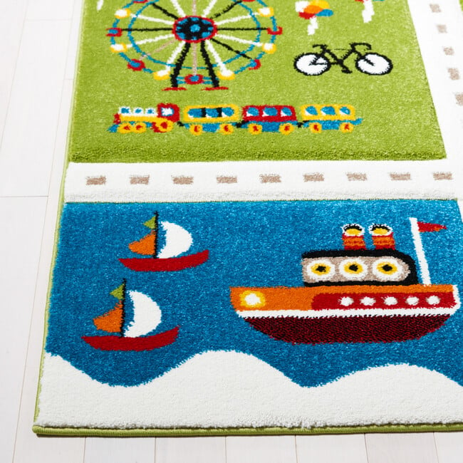 Carousel Kids Easton Rug, Green - Rugs - 3