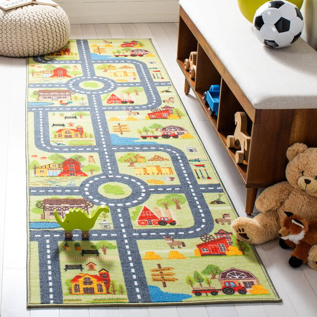 Kids Playhouse Journey Rug, Green - Rugs - 6