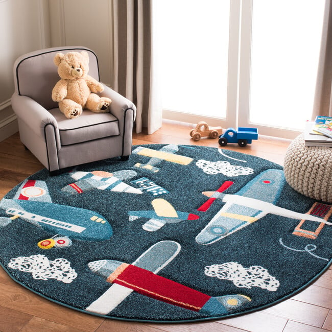 Carousel Kids Charlie Rug, Navy - Rugs - 4