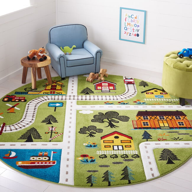 Carousel Kids Easton Rug, Green - Rugs - 5