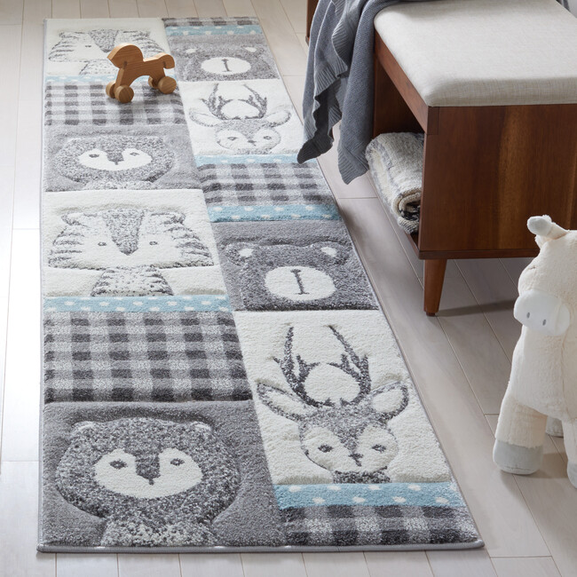 Carousel Kids Leo Rug, Grey - Rugs - 6