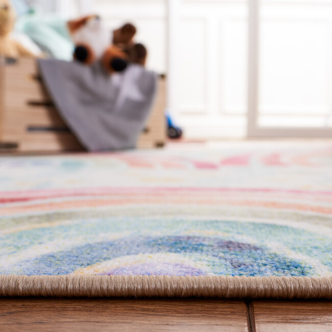 Kids Playhouse Rainbow Rug, Blue - Rugs - 7