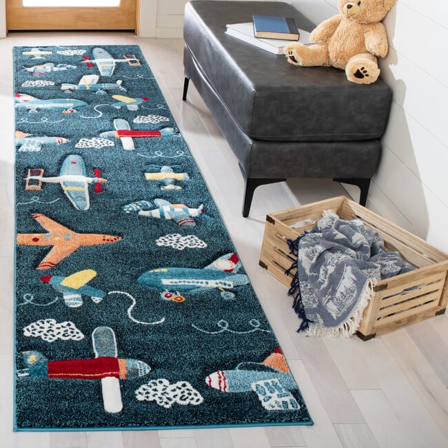 Carousel Kids Charlie Rug, Navy - Rugs - 5