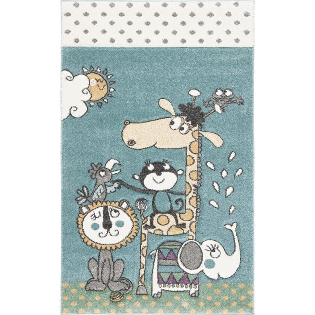 Carousel Kids Bronx Rug, Blue - Rugs - 4