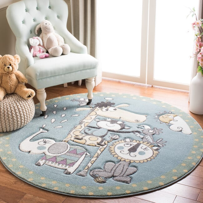 Carousel Kids Bronx Rug, Blue - Rugs - 5