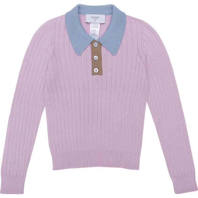 Seamless Knit Polo Shirt Resort, Pink