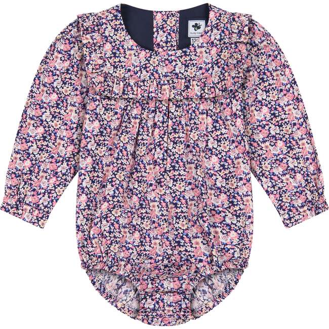 Eloise Romper, Magenta Navy Floral