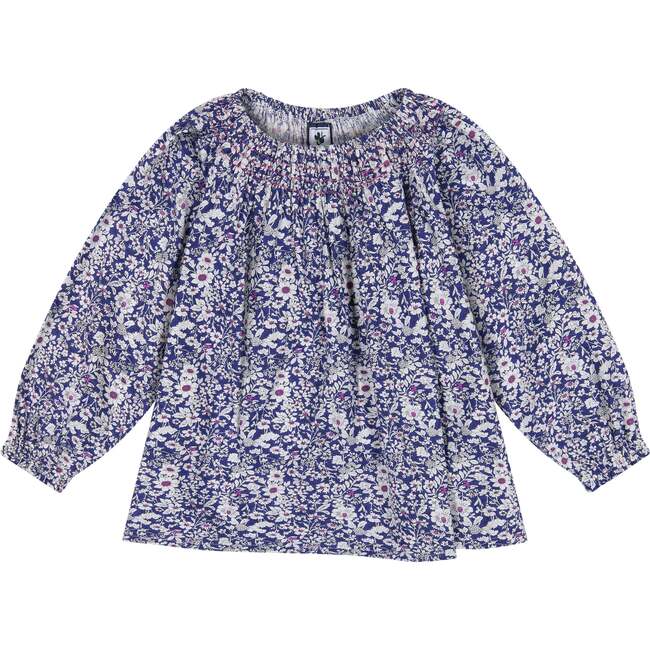 Georgina Top, Magenta Navy Floral