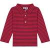 Busy Bees Polo, Red Stripe Navy - Polo Shirts - 1 - thumbnail