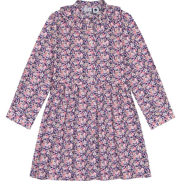 Reagan Shirtdress, Pink Navy Floral - Busy Bees Dresses | Maisonette