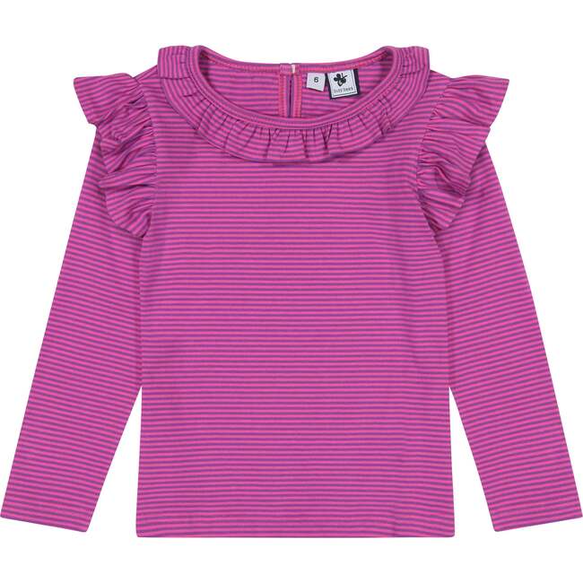 Luna Top, Pink Purple Stripe - Tees - 1