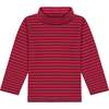 Sun Valley Turtleneck, Red Stripe Navy - Shirts - 2 - thumbnail