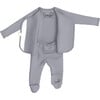 Bonsie Baby Footie, Fog - Footie Pajamas - 2