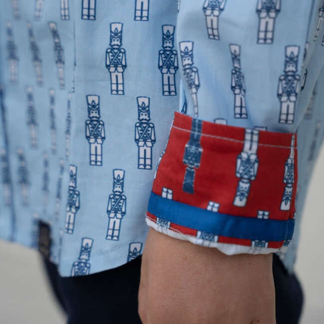 Long Sleeve Shirt, Nutcrackers/ Blue - Shirts - 3