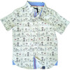 Short Sleeve Shirt, Pooches/ Red - Shirts - 1 - thumbnail