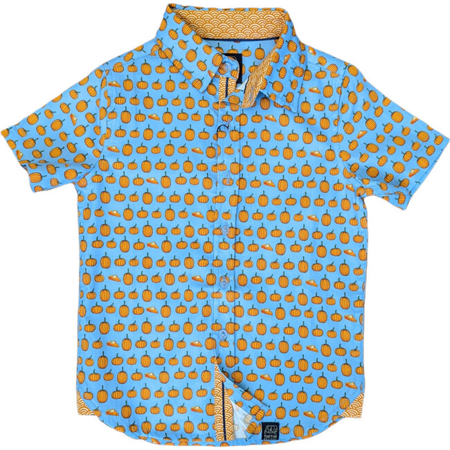 Short Sleeve Shirt, Pumpkin Pies/ Blue