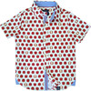 Short Sleeve Shirt, Apple Picking/ Red - Shirts - 1 - thumbnail