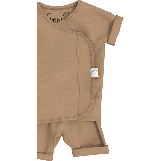 Bonsie Baby Romper, Mocha - Rompers - 4
