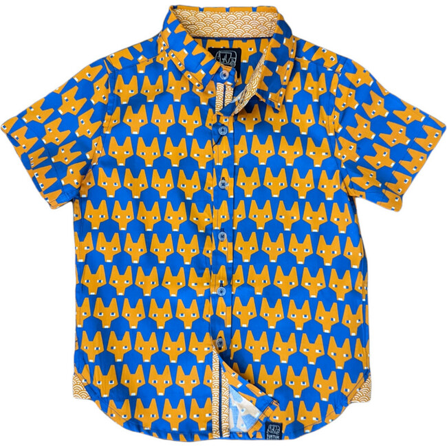 Short Sleeve Shirt, Fox/ Blue