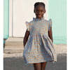 Ruffle Dress, Pumpkin Pies/ Blue - Dresses - 2