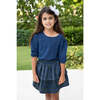 Blouse, Navy Blue/ Blue - Blouses - 2