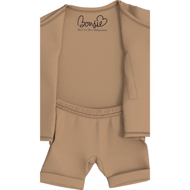 Bonsie Baby Romper, Mocha - Rompers - 6
