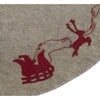 Reindeer Tree Skirt, Grey, Red, and Cream - Tree Skirts - 2