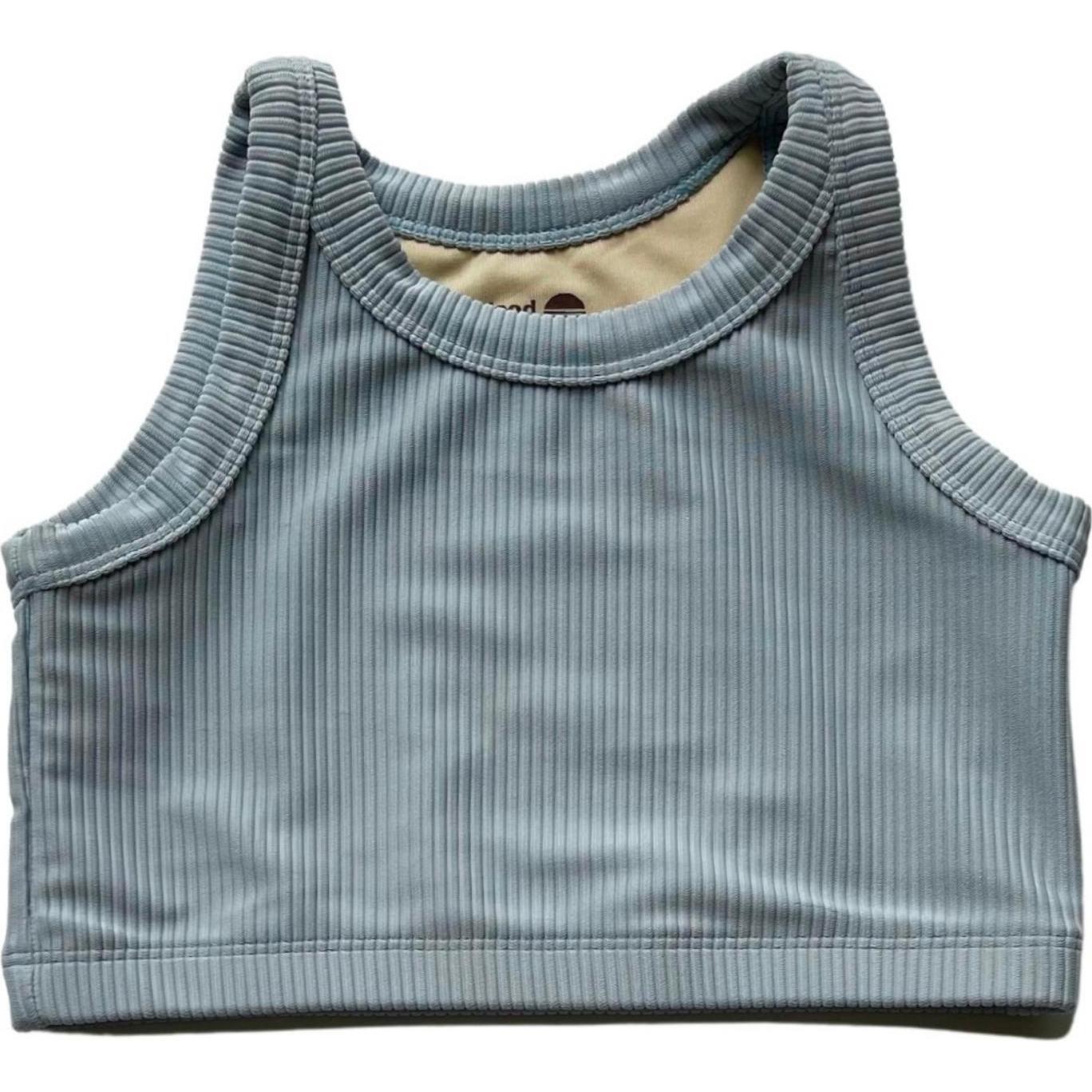 Eco Rib Bikini Top, Blue - Two Pieces - 1