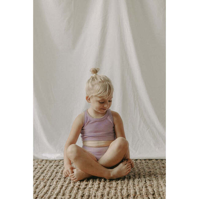 Eco Rib Bikini Top, Lilac - Two Pieces - 3