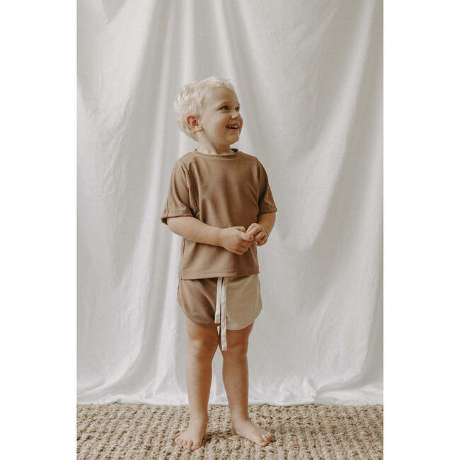 Eco Rib Sun Shirt, Brown - Rash Guards - 3