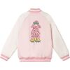 Poodle Graphic Bomber Jacket, Pink - Jackets - 2