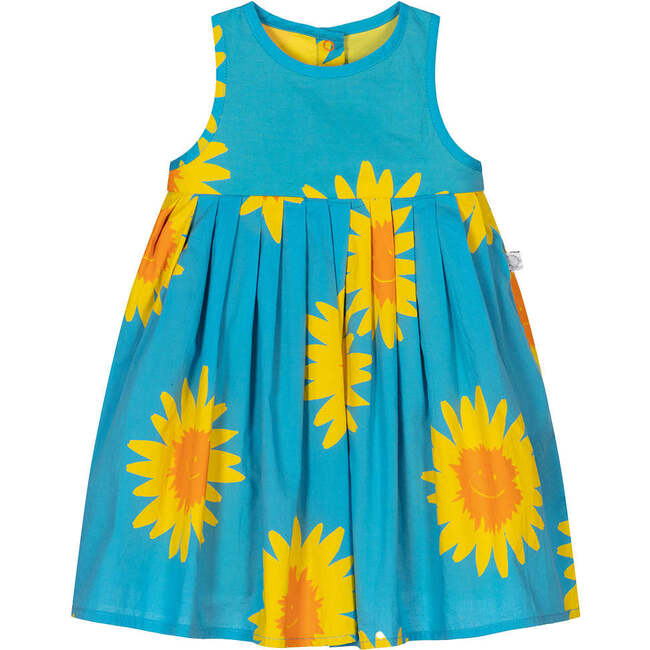 Sunflower Sleeveless Dress, Blue
