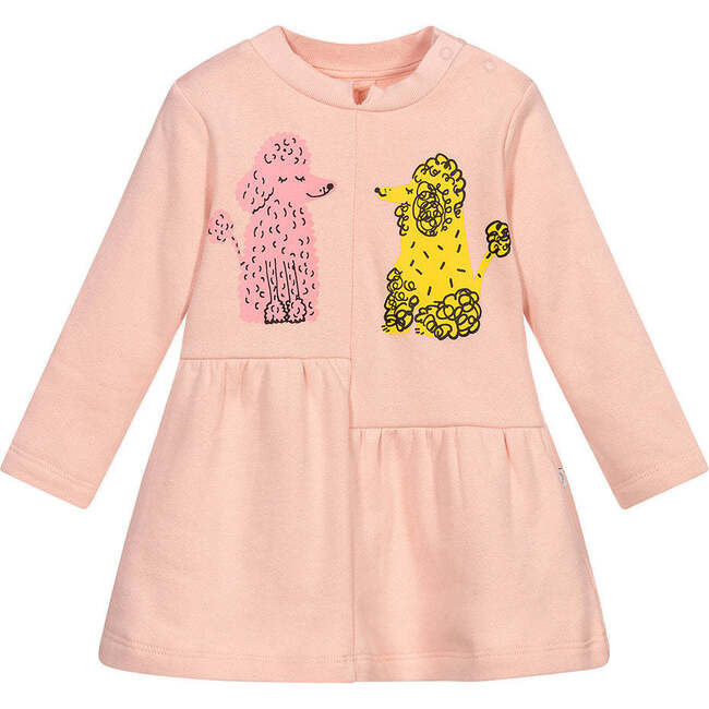 Sequin Poodle Jersey Dress, Pink