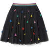Tassel Tulle Skirt, Black - Skirts - 1 - thumbnail