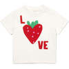 Strawberry Love Graphic T-Shirt, White - Tees - 1 - thumbnail