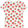 Strawberry Allover Print T-Shirt, White - Tees - 2