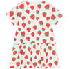 Strawberry Graphic Dress, White - Dresses - 3