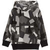 Geometric Camo Hoodie, Black - Sweatshirts - 1 - thumbnail