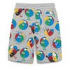 Beachball Print Shorts, Gray - Shorts - 3 - thumbnail