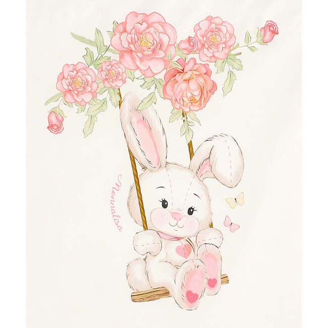 Floral Bunny Blanket, Pink