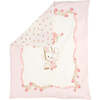 Floral Bunny Blanket, Pink - Blankets - 3