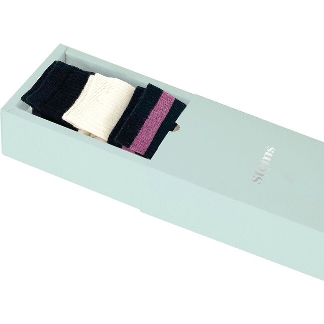 Women's Cloud Cashmere Socks Varsity Gift Box Of Three - Socks - 1
