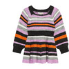 Baby Striped Sweater Dress, Purple - Dresses - 1 - thumbnail