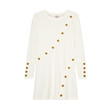 A-Line Button Dress, Off-White - Dresses - 1 - thumbnail