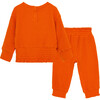 Waffle Knit Pant Set, Rust - Mixed Apparel Set - 2