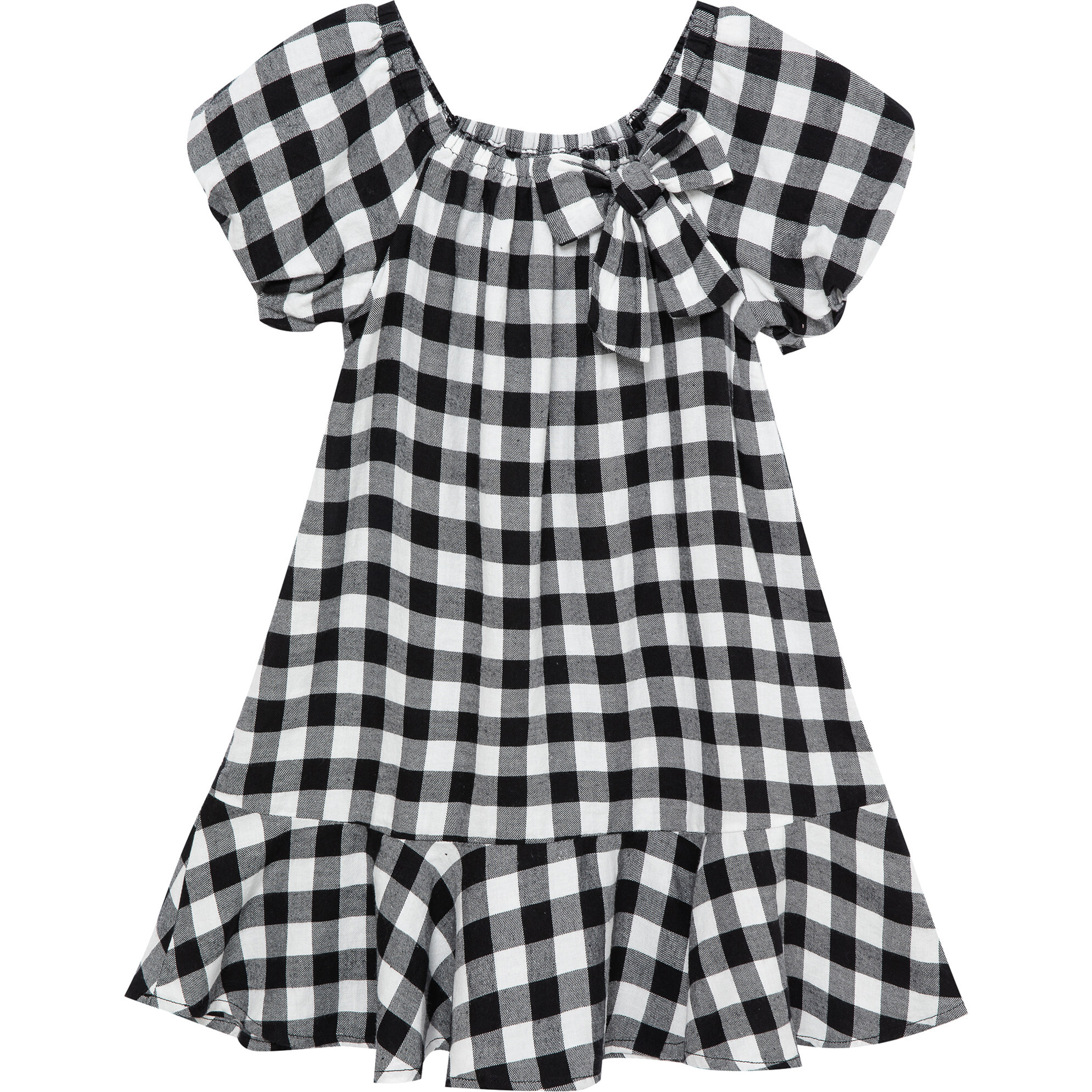 Girls black shop gingham dress