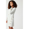 A-Line Button Dress, Off-White - Dresses - 2