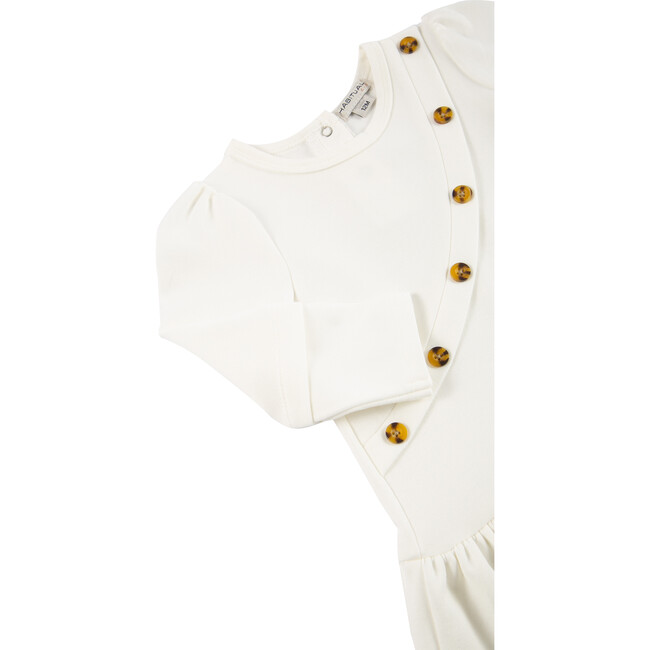 Baby Dropwaist Ponte Dress, White - Dresses - 3