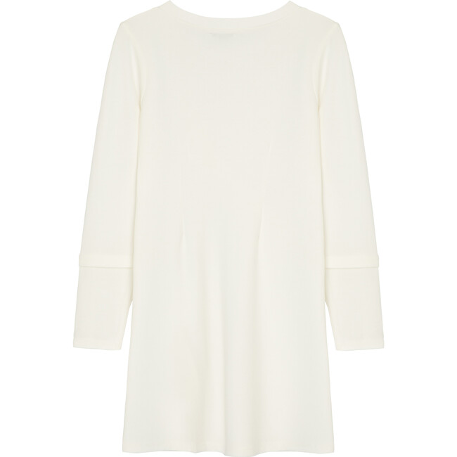 A-Line Button Dress, Off-White - Dresses - 3